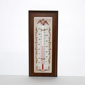 Springfield Thermometer Federal Eagle vintage USA wall decor wood patriotic